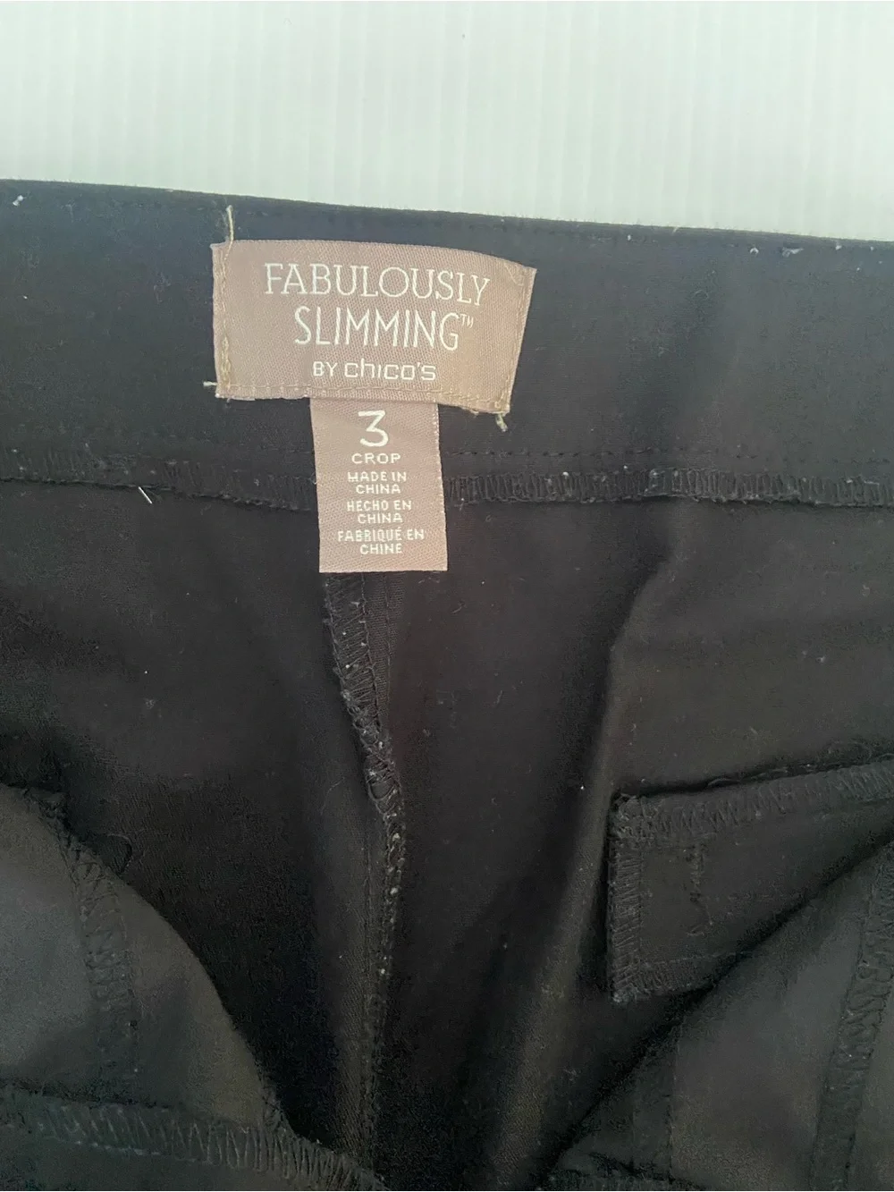 Chico's Fabulously Slimming Black Crop Pants